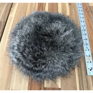 Parkhurst Faux Fur Beret Hat Gray Black Salt and Pepper Winter Accessory OS